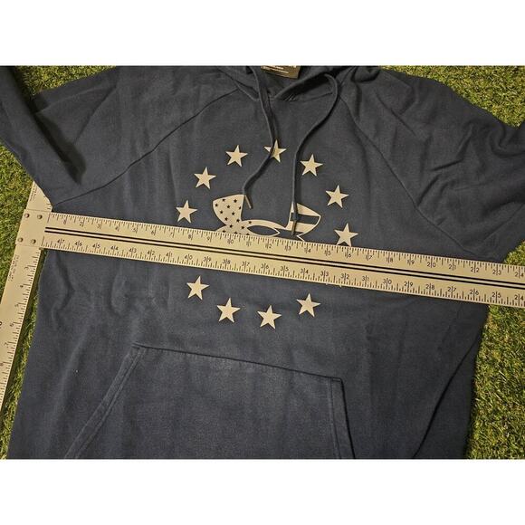 Under Armour Sweatshirt Men Medium Blue X Storm USA American Flag Loose Pullover - Picture 4 of 6